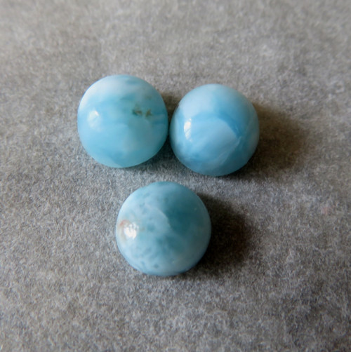 Larimar, kabošonek 6mm — foto 1