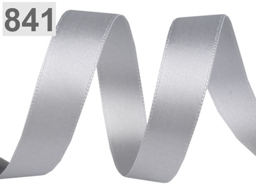 Stuha atlasová š.15 mm 2str. (5m) - Silver