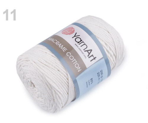 1ks 11 (751) Off White Pletací Příze Macrame — foto 1