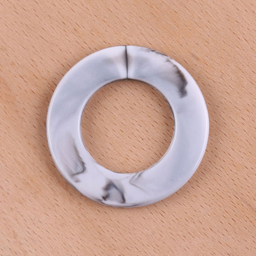 Kroužek šedý mramorovaný akrylový 39mm 1/2/6 ks