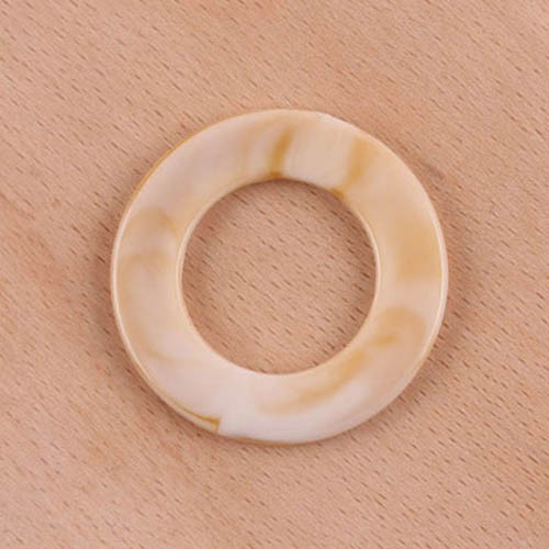 Kroužek béžový mramorovaný akrylový 39mm 1/2/6 ks