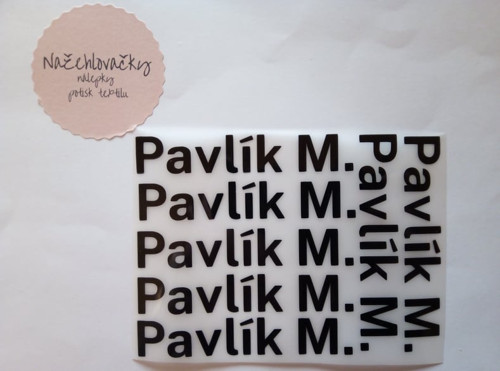 Nažehlovací jmenovky