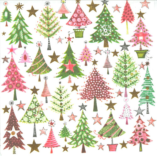 Ubrousek - barevné vánoční stromečky — foto 1