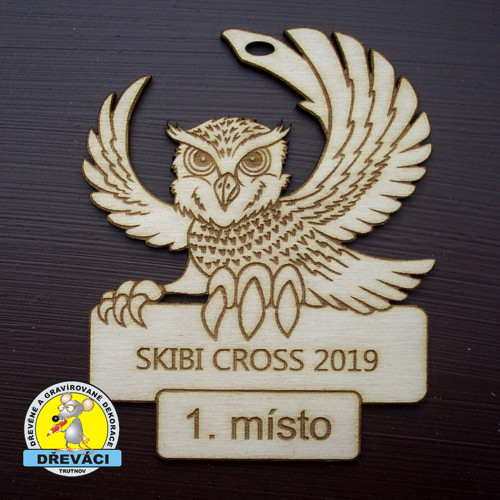 Dřevěná MEDAILE: "SKIBI 2019"
