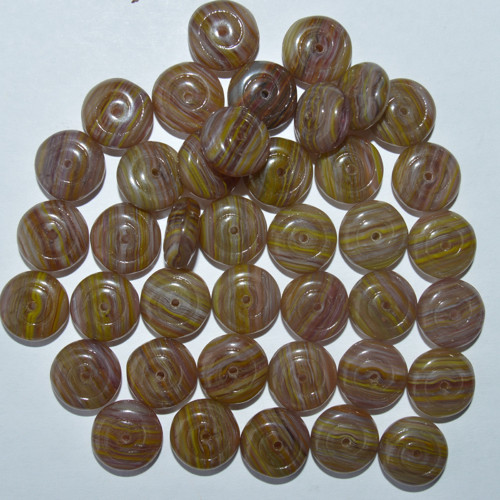 Skleněné korálky Preciosa kolečka-10,5x5mm, 40 ks