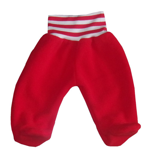 Námořnické červené - polodupačky fleece 56, 62