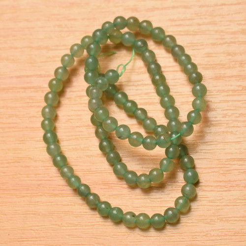 Avanturín zelený - 4mm - 10 kusů