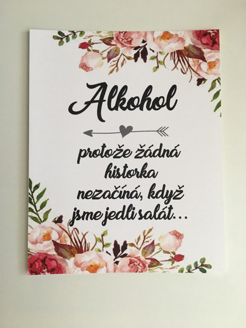 Svatební plakát / informační karty na svatbu -A5