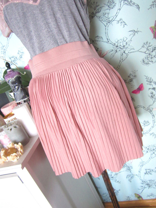 Sukénka powder pink v plisé — foto 1