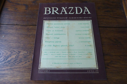 Brázda...časopis agrárního hnutí 4/1938