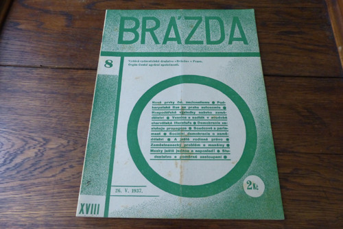 Brázda...časopis agrárního hnutí 8/1937