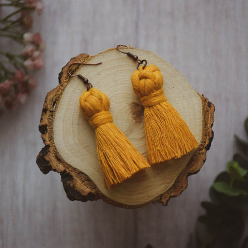 Macrame náušnice Makrame náušnice Boho náušnice