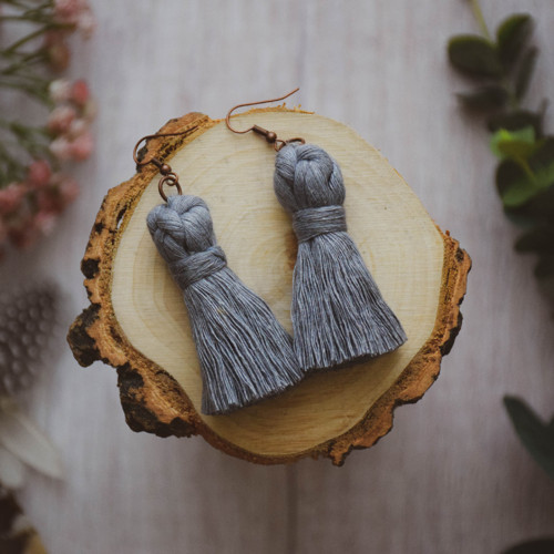Macrame náušnice Makrame náušnice Boho náušnice