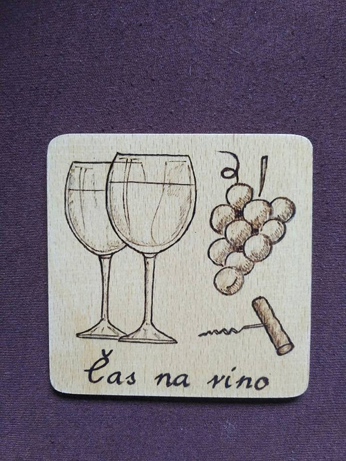 Oboustranný podtácek-pivo, víno
