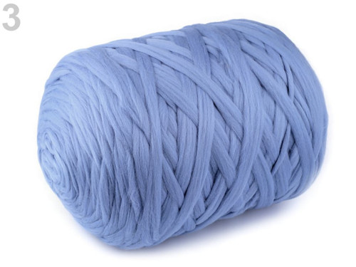 Ovčí rouno česané 1kg (= 200m) - modrá světlá