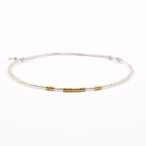 Moni náramek korálky Miyuki Gold 5