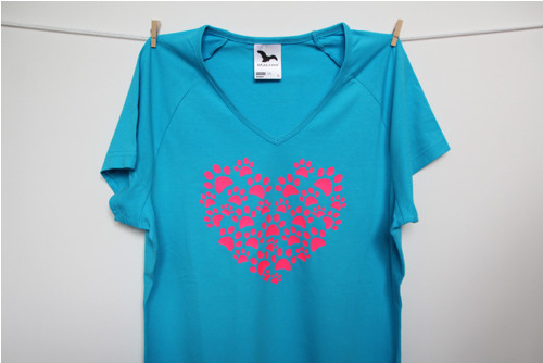 Tričko tlapkové srdce