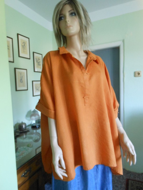 Maxi tunika lněná, vel.UNI — foto 1