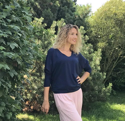 Modrá netopýří tunika — foto 1