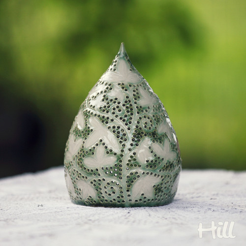 Lístečková lampa porcelánová — foto 1