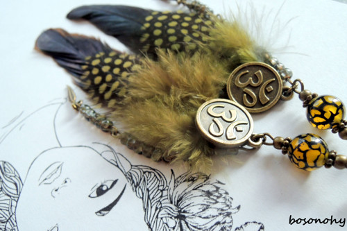 Náušnice boho style "FEATHERS" III. — foto 1