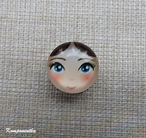 Skleněný kabošon 10mm 1kus
