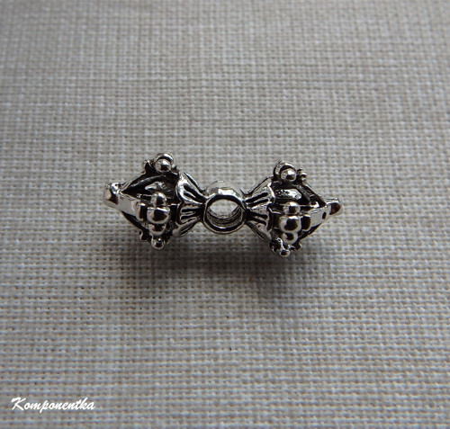 Kovové korálky starostíbro 18x6mm 1kus