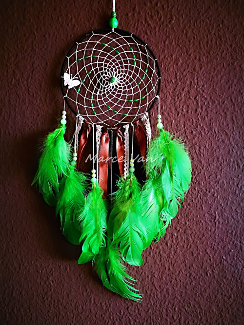 Lapač snů -- zelený Ø 18 cm — foto 1