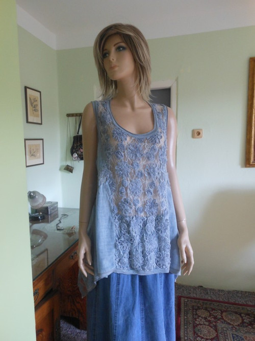 Boho krajková tunika, vel.UNI — foto 1