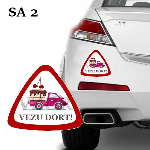 Samolepka na auto No.2 - vezu dort