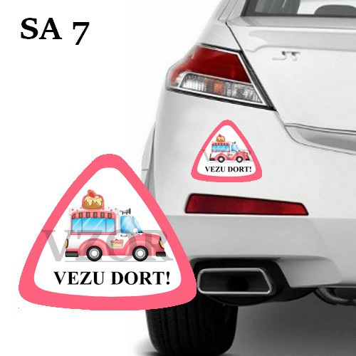 Samolepka na auto No.7 - vezu dort