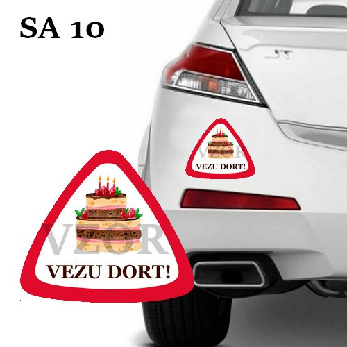 Samolepka na auto No.10 - vezu dort