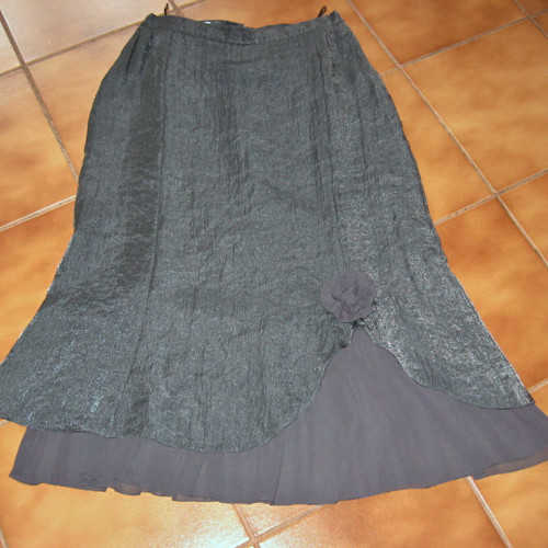 Šedá společenská sukně 14008 P3