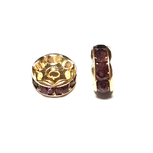 10 ks Šatonové Rondelky 8 mm Amethyst