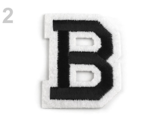 1ks "b" Černá Nažehlovačka Písmena,