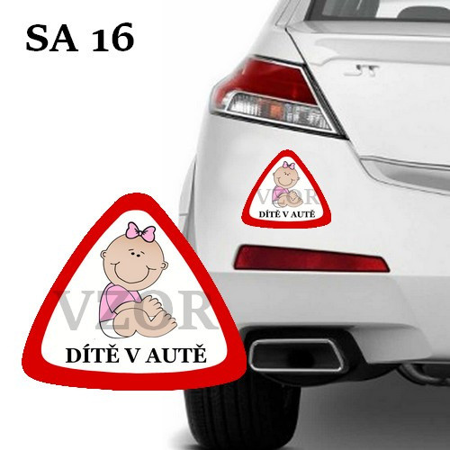 Samolepka na auto No.16 - dítě v autě