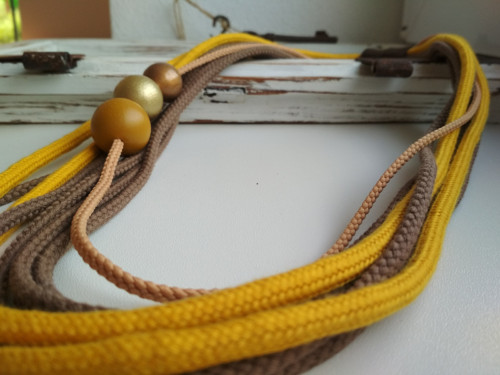 Šňůrkový náhrdelník No.V VÝPRODEJ — foto 1