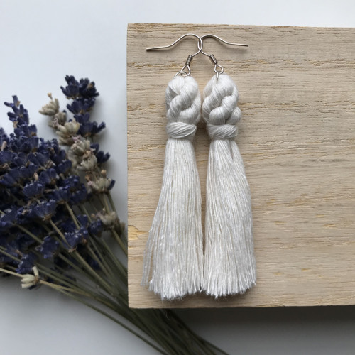 Macramé náušnice BERRY - 1 — foto 1