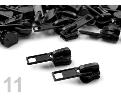 10ks 11/322 Black Jezdec Ke Kostěným Zipům 5mm, Je