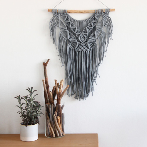 Šedé macramé velké — foto 1