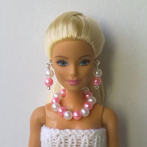 Šperky pro Barbie - náhrdelník, náušnice