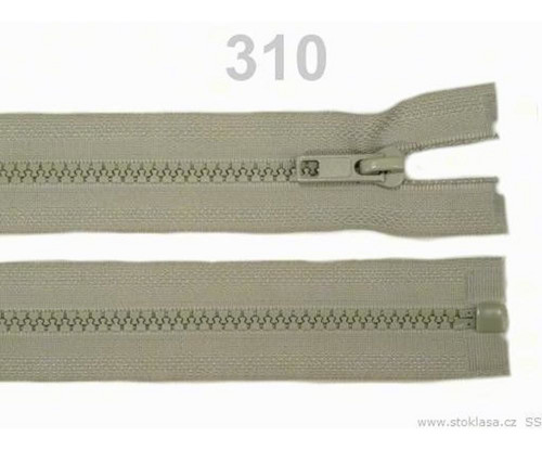 1ks 310 Bone White Kostěný Zip Šíře 5mm Délka 75 C