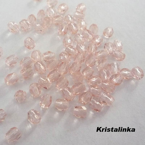 Broušené růžové 3mm