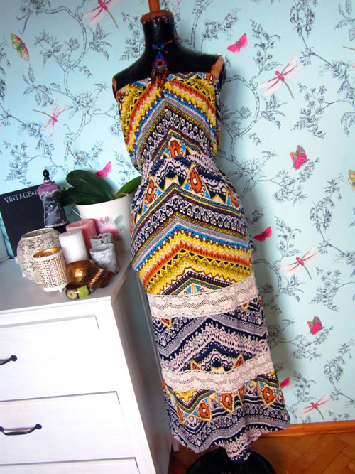 Etno boho eklektika šaty — foto 1