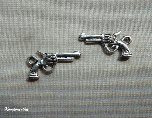 Přívěšek ve tvaru pistole 22x10mm 1kus