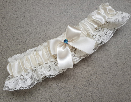Krajkový ivory SW podvazek
