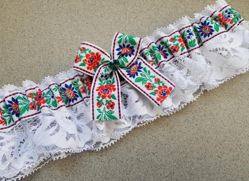 Krajkový folklorní SW podvazek