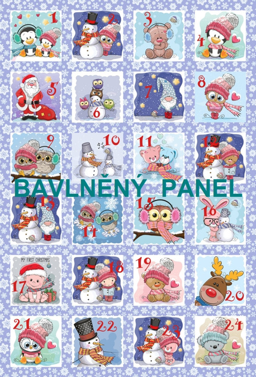 Bavlněný panel 40 x 60 cm