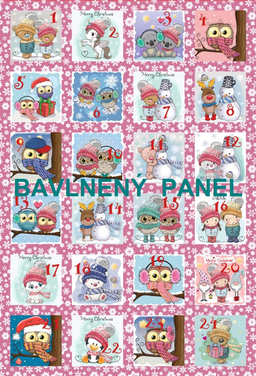 Bavlněný panel 40 x 60 cm