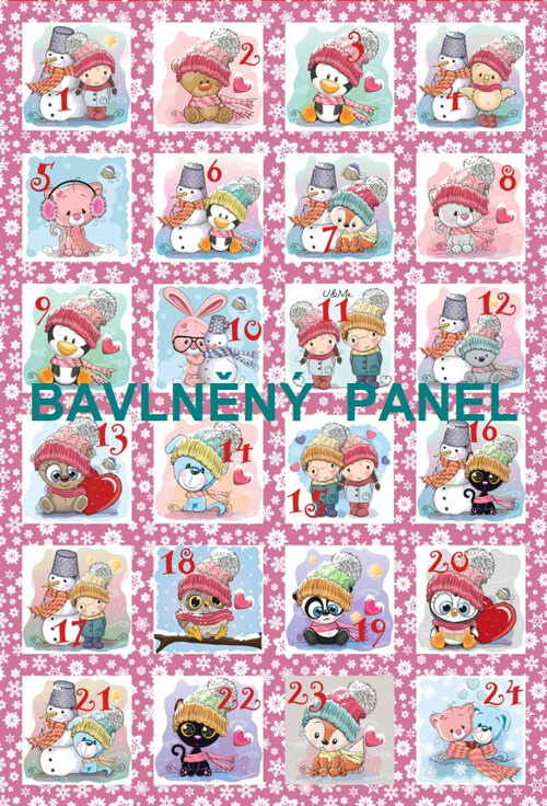 Bavlněný panel 40 x 60 cm
